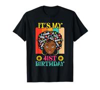 It's My 41st Birthday Vintage African Woman 41 Years Old Maglietta