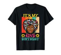 It's My 42nd Birthday Vintage African Woman 42 Years Old Maglietta