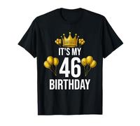 It's My 46th Birthday Party 46 Anni Compleanno Uomini Donne Maglietta