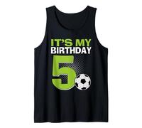 It's My 5th Birthday Boy Soccer Football 5 Anni Canotta