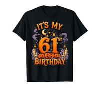 It's My 61st Birthday Halloween Haunted House Pumpkin Party Maglietta