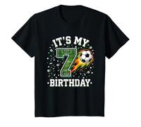 It's My 7th Birthday Soccer Ball Field 7 Year Old Boy Maglietta