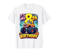 It's My 8th Birthday Boy Skeleton Monster Truck Halloween Maglietta