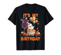 It's My 8th Birthday Cute Ghost Boo 8 Years Old Halloween Maglietta