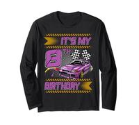 It's My 8th Birthday Race Car Party Outfit 8 Year Old Boys Maglia a Manica