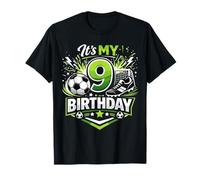 It's My 9th Birthday Boy Soccer Ball 9 Anni Numero Nove Maglietta