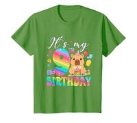 It's My 9th Birthday Capybara Rainbow Funny 9 Year Old Bday Maglietta