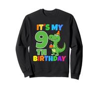 It's My 9th Birthday Dinosaur T-Rex 9 Year Old Boy Divertente Felpa