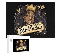 It's My Birthday African American Afro Woman Puzzle per adulti Famiglia Attività Giochi Home Decor Puzzle 500 PCS