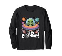 It's My Birthday Alien Space Party Celebration Astronomy Maglia a Manica