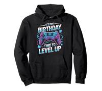 It's My Birthday Boy Time to Level Up Videogioco Regalo Ragazzi Felpa con Cappuccio