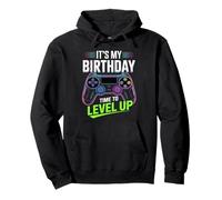 It's My Birthday Boy Time to Level Up Videogioco Regalo Ragazzi Felpa con Cappuccio