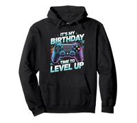 It's My Birthday Boy Time to Level Up Videogioco Regalo Ragazzi Felpa con Cappuccio