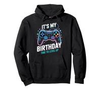 It's My Birthday Boy Time to Level Up Videogioco Regalo Ragazzi Felpa con Cappuccio