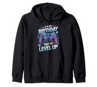 It's My Birthday Boy Time to Level Up Videogioco Regalo Ragazzi Felpa con Cappuccio