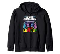 It's My Birthday Boy Time to Level Up Videogioco Regalo Ragazzi Felpa con Cappuccio