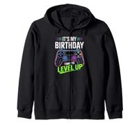It's My Birthday Boy Time to Level Up Videogioco Regalo Ragazzi Felpa con Cappuccio