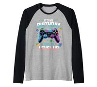 It's My Birthday Boy Time to Level Up Videogioco Regalo Ragazzi Maglia con Maniche Raglan