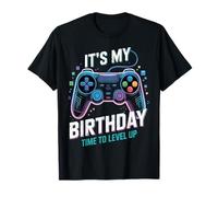 It's My Birthday Boy Time to Level Up Videogioco Regalo Ragazzi Maglietta