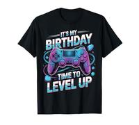 It's My Birthday Boy Time to Level Up Videogioco Regalo Ragazzi Maglietta