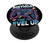 It's My Birthday Boy Time to Level Up Videogioco Regalo Ragazzi PopSockets PopGrip Adesivo