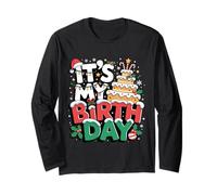 It's My Birthday Cake Natale Bambini Ragazzi Ragazze Dicembre Natale Maglia a Manica