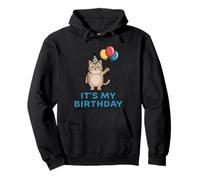 It's My Birthday Cat Felpa con Cappuccio