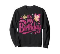 It's My Birthday - Corona per feste a forma di farfalla, per bambine, ragazze, donne, Felpa