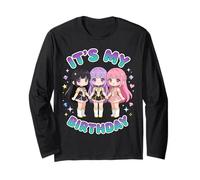 It's My Birthday - Cute Birthday Girl KPOP Chibi Maglia a Manica