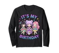 It's My Birthday - Cute Birthday Girl KPOP Chibi Maglia a Manica