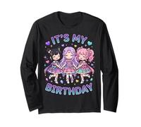 It's My Birthday - Cute Birthday Girl KPOP Chibi Maglia a Manica