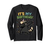 It's My Birthday Dabbing Honey Badger Groovy Rainbow Vibes Maglia a Manica