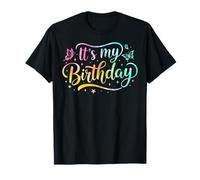 It's My Birthday Farfalla Tie Dye Festa di Compleanno Donne Ragazze Maglietta