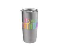 It's My Birthday Girl Party Rainbow Bambini Adolescente Donne Ragazze Bicchiere termico in acciaio inox doppia parete