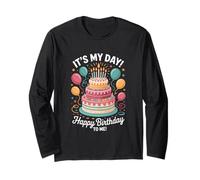 It's My Birthday Happy Birthday TO Me Maglia a Manica