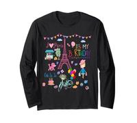 It's My Birthday I Love Paris Torre Eiffel e Icone francesi Maglia a Manica