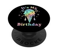 It's My Birthday Ice Cream Kawaii Pastel Rainbow PopSockets PopGrip Adesivo