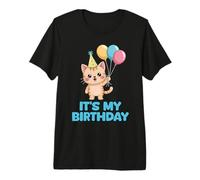 It's My Birthday Kawaii Cat Maglietta Premium