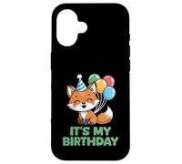 It's My Birthday Kawaii Fox Custodia per iPhone 16