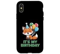 It's My Birthday Kawaii Fox Custodia per iPhone X/XS