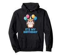 It's My Birthday Kawaii Hamster Felpa con Cappuccio