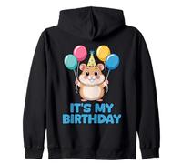 It's My Birthday Kawaii Hamster Felpa con Cappuccio
