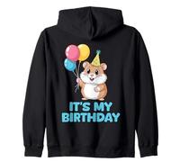 It's My Birthday Kawaii Hamster Felpa con Cappuccio