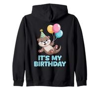 It's My Birthday Kawaii Otter Felpa con Cappuccio
