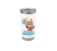 It's My Birthday Kawaii Red Panda Bicchiere termico in acciaio inox doppia parete