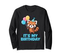 It's My Birthday Kawaii Red Panda Maglia a Manica