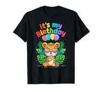 It's My Birthday Leopard Cute Jungle Party Celebration Maglietta