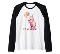 It's My Birthday Maglia con Maniche Raglan