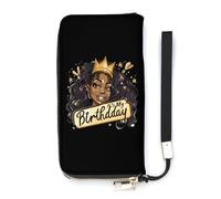 It's My Birthday - Portafoglio sottile da donna afro afro americano da donna, borsetta lunga carina, pochette da polso, porta carte, Stile:, 20x10.5cm