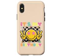 It's My Birthday Smile Happy Peace Retro Groovy Donne Uomini Bambino Custodia per iPhone X/XS